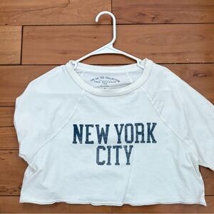 Aeropostale Cream Crop Boyfriend Tee